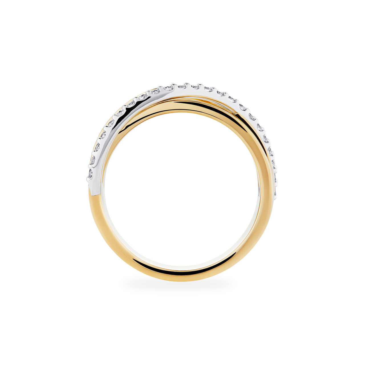 Birks Ros&eacute;e du Matin Diamond and Yellow Gold Ring - Side image number 3